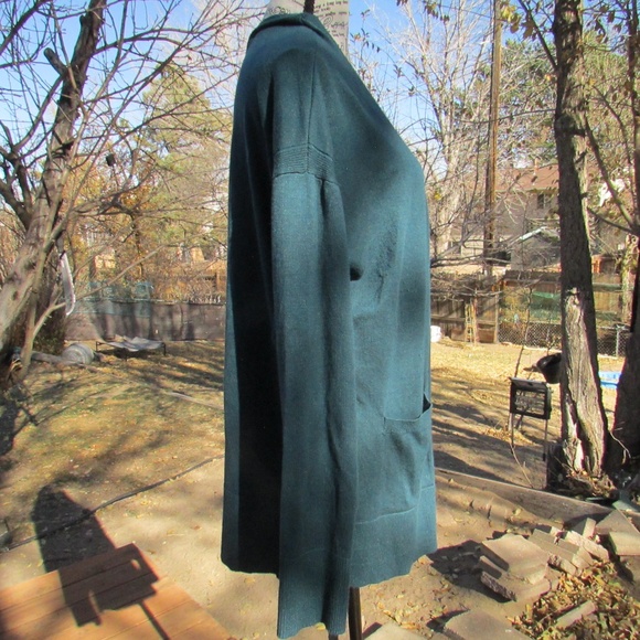 Time and Tru Teal Women's Cardigan - Picture 5 of 7